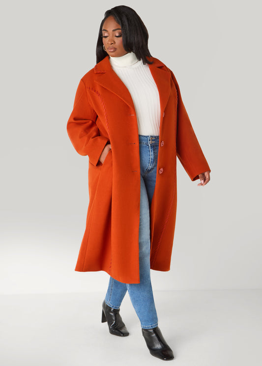 Detachable Faux Fur Trimmed Coat