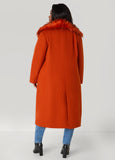 Detachable Faux Fur Trimmed Coat
