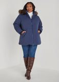 Fur Trimmed Hooded Puffer Coat