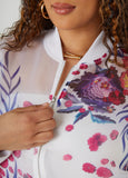 Floral Print Bomber Jacket