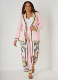 Striped Shawl Collar Blazer