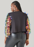 Iridescent Fringed Jacket