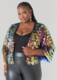 Iridescent Fringed Jacket