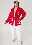 Cutout Knit Blazer