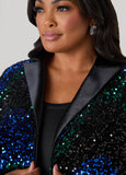 Cropped Sequined Velvet Jacket