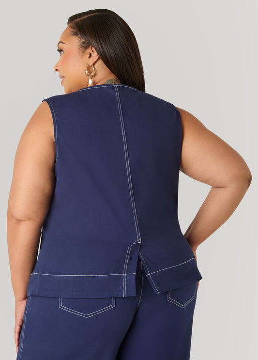 Twill Boyfriend Vest