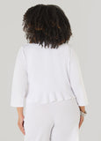 Ruffled Open Front Jacket