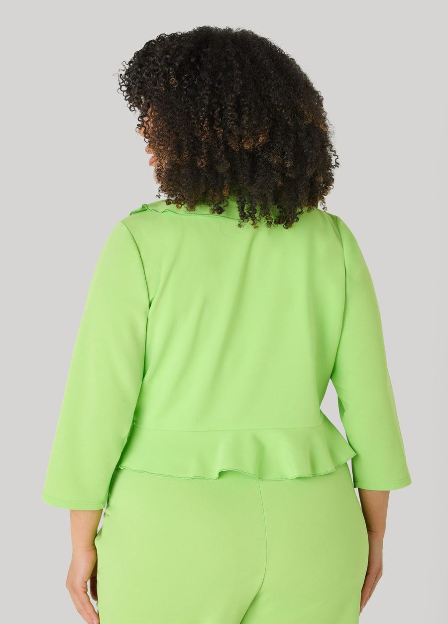 Open Front Ruffled Jacket