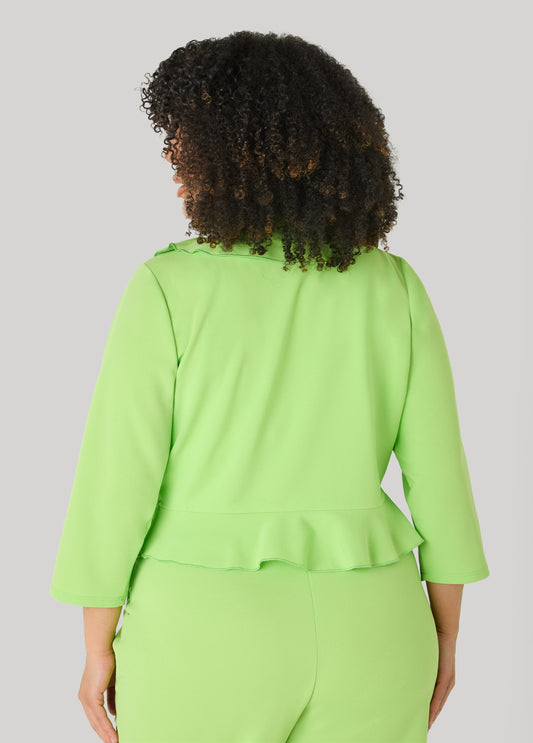 Open Front Ruffled Jacket