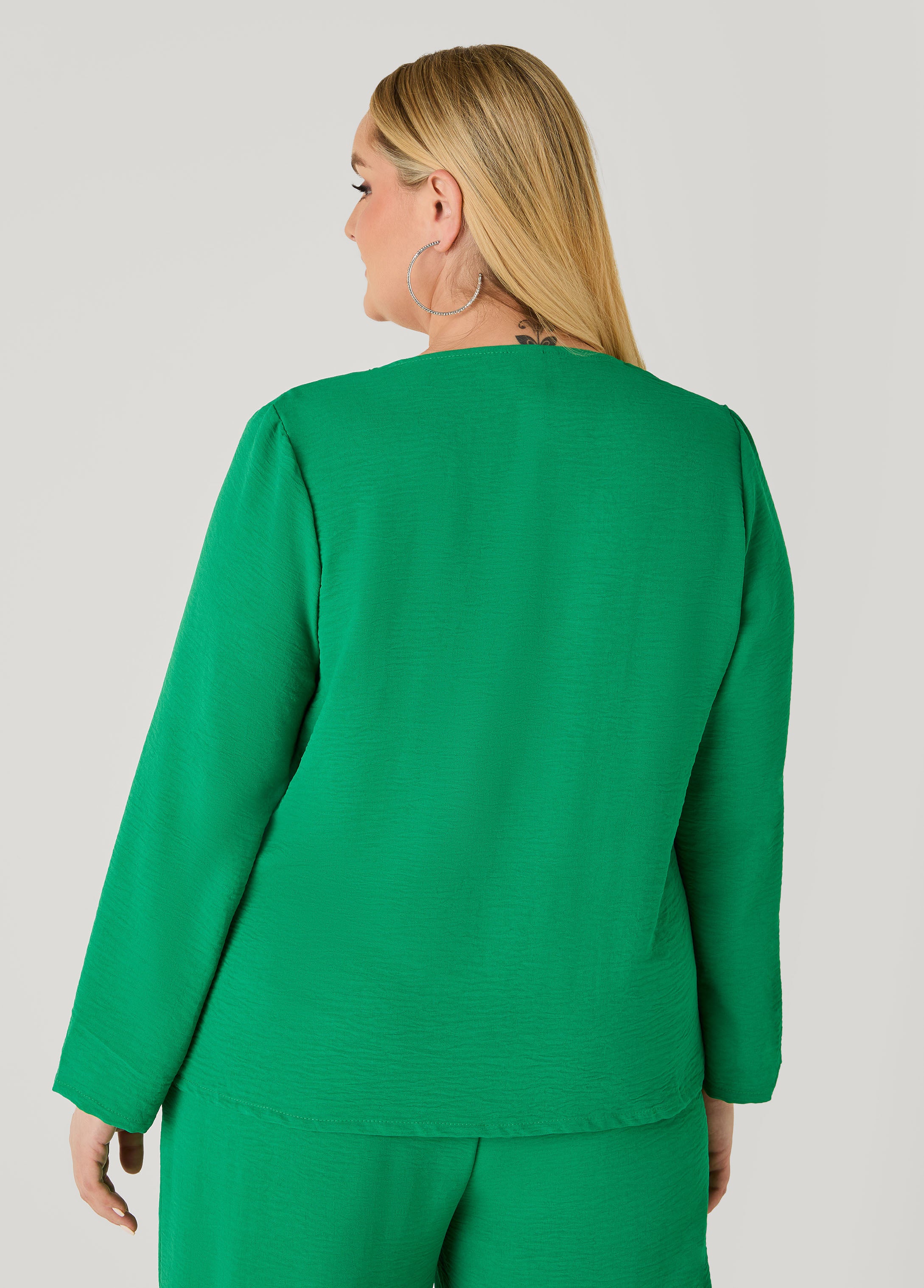 Textured Tie Front Jacket