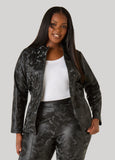 Camo Faux Leather Jacket