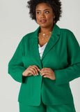 Plus Size linen blazer trendy plus size jacket matching suit set