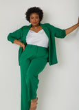 Plus Size linen blazer trendy plus size jacket matching suit set