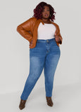 Buckle Collar Faux Leather Jacket