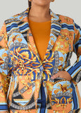 Millennium Scarf Print Blazer
