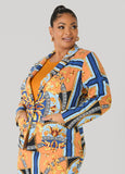 Millennium Scarf Print Blazer