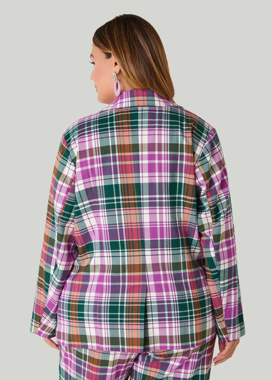 Plaid Boyfriend Blazer
