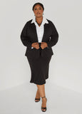 Button Accented Ponte Blazer