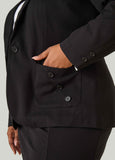 Button Accented Ponte Blazer