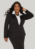 Button Accented Ponte Blazer