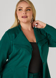 Ponte Button Front Jacket