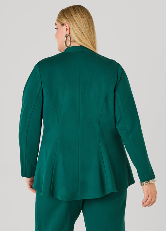 Ponte Button Front Jacket
