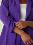 Textured Open Front Blazer