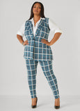 Plaid Boyfriend Vest