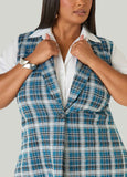 Plaid Boyfriend Vest