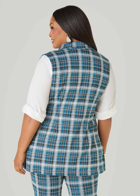 Plaid Boyfriend Vest