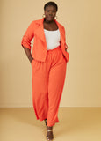 Cropped Open Front Jacket