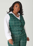 Paneled Plaid Vest