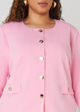 Button Detailed Crepe Jacket