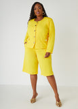 Button Detailed Crepe Jacket