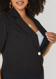 Cropped Crepe Blazer