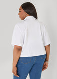 Cropped Crepe Blazer