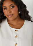 Button Peplum Vest