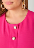 Button Front Peplum Vest