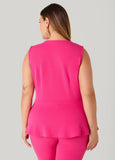 Button Front Peplum Vest