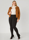 Open Front Faux Suede Jacket
