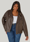 Faux Leather Moto Jacket