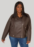 Faux Leather Moto Jacket
