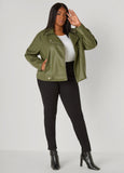 Faux Leather Moto Jacket