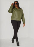 Faux Leather Moto Jacket