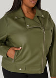 Faux Leather Moto Jacket