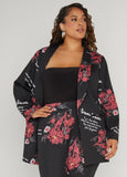 Printed Ponte Blazer