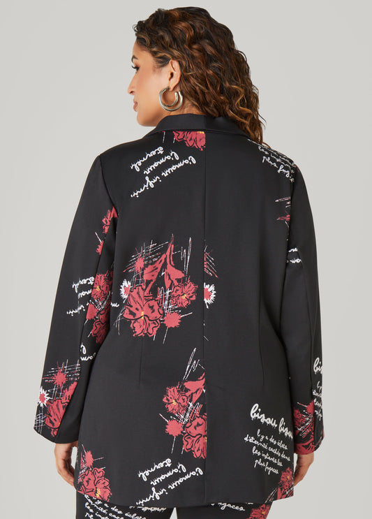 Printed Ponte Blazer