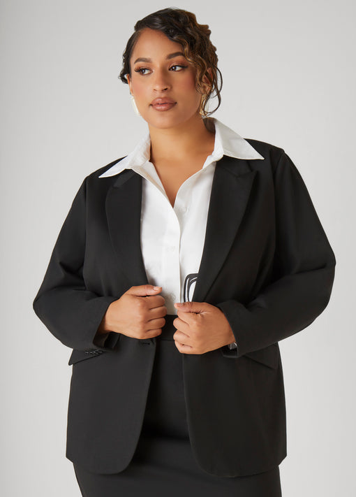 Matching Set Button Front Ponte Blazer