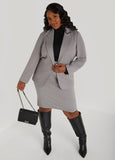 Buttoned Ponte Blazer