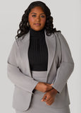 Buttoned Ponte Blazer